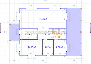 Каркасный дом 10х10 двухэтажный - проект 10-10-2