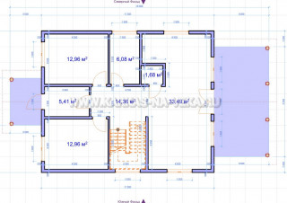 Каркасный дом 9х11 с мансардой - проект 9-11-4