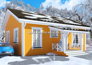 Каркасный дом 8х10 одноэтажный - проект 8-10-6