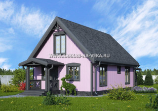 Каркасный дом 7х10 с мансардой - проект 7-10-6